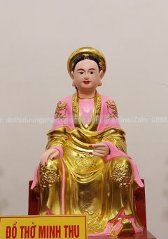 Tượng Cô Chín - Gỗ mít - Sơn son thếp vàng - Mẫu 1